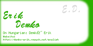 erik demko business card